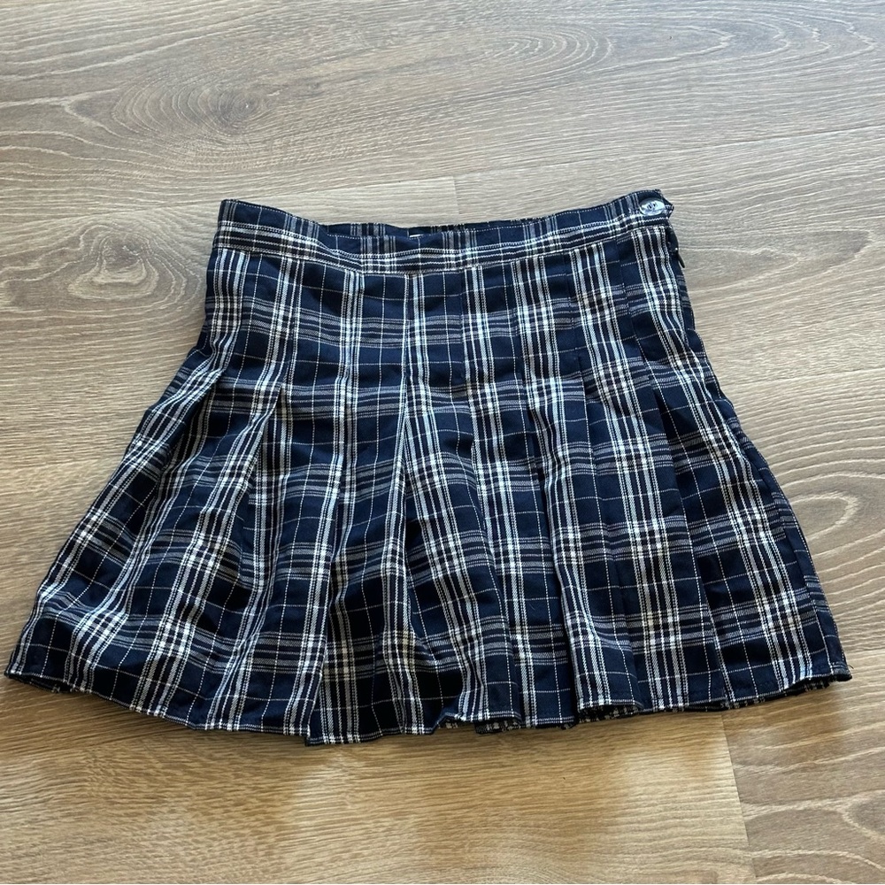 Plaid Pleated Skirt